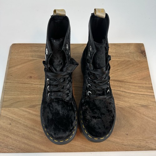 Bottes plates femme neuves Dr. Martens Jadon velours noir léopard pointure 6 M - Photo 4/8