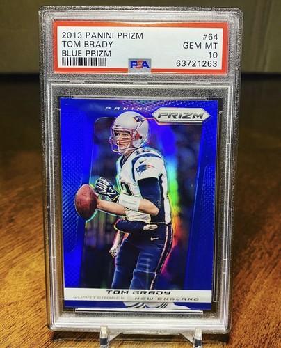 Tom Brady [Blue Prizm] #64 2013 Panini Prizm card