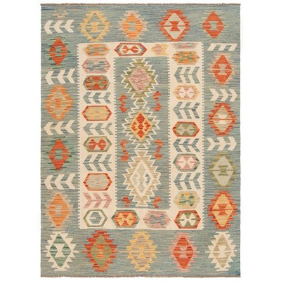 Kelim Afghan 200X153 Cm Handwoven Oriental Carpet Rug