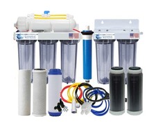 RO/DI Reverse Osmosis Aquarium/Reef System Dual DI All Clear Manual Flush 75 ...