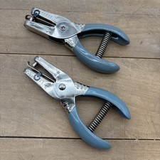 Vtg Paper King McGill Hole Punch Rubber Coated Handle USA Lot Of 2