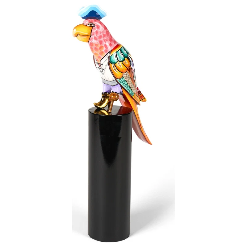 PAPPAGALLO Pirata Statua Scultura Tom's Drag 4602 Francis D 55 cm Pop Art Arredo, fotografia 6 di 9