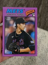 Topps 2026 Heritage Jonah Tong Rookie Light Purple Border Mets #137 Baseball