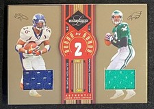 2005 Leaf Limited Portis/Randall Cunningham Bound by Round DUAL GW JERSEY's /75!