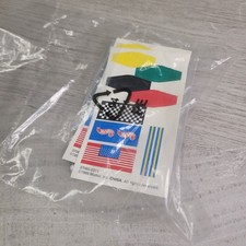 Hot Wheel Slot Car Flags Banners Decals Sticker Sheet Poles Posts NEW in Package