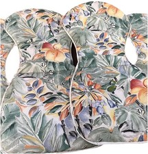 Paar Stuhlkissen für Stühle mit abgerundeter Rückenlehne weiß Kunstharz