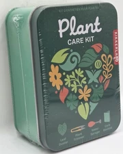 Brand New Kikkerland Gift Mini 4 Piece Plant Care Kit In Tin Container
