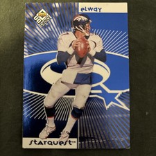 PEYTON MANNING Dual ROOKIE Broncos RC Card Football JOHN ELWAY 1998 INSERT. rookie card picture