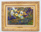 Peinture à l'huile Ivan Titov Pensée Nature morte florale russe soviétique en...