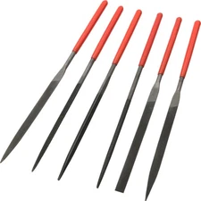 6 Assorted Needle Files 5 1/2" Jewelers Metal Hobby Craft Jewelry Repair Tools