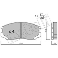Metelli BremsbeläGe Bremsbelegsatz Vorne FüR Mitsubishi Colt V Lancer VI