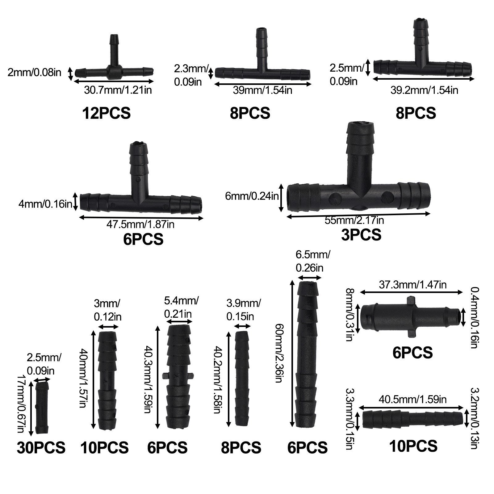 Essential Vacuum Tubing Connector Assortment 113PCS for Automotive Needs thumbnail 17