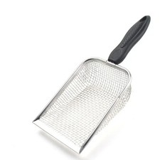 Pet Cat Litter Scoop Stainless Steel Long Handle Waste Shovel Cleaning Tool