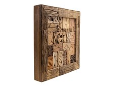 Wandbild Kavali 30x30Altholz Unikat rustikal ...