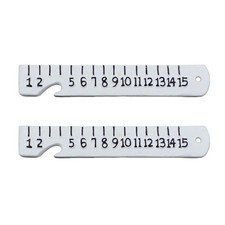 Cast Iron Tabletop Bottle Opener Set, Ruler-Style Decorative medium, White