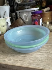 Tupperware 3x  Junge Welle Schüssel  400 ml Grün Blau mit Deckel