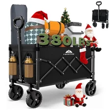 Max Collapsible Folding Wagon - Heavy Duty Utility Cart 65L Capacity 380 lbs