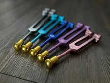 Tuning Fork Attenuator Beads - Gold or Silver, 2pc 5pc 10pc