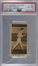 1929 Godfrey Phillips Sporting Champions Tobacco Billy Matthews #22 PSA 6 et0