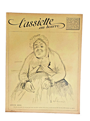 Butter Teller Ergänzung C 1901 4 Seiten Liebe Gebrochen A. Clement