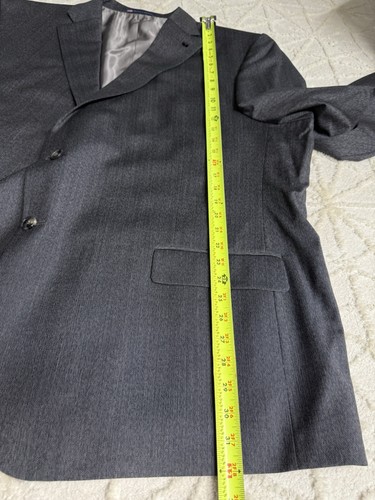 3 Piece Hart Schaffner Marx Suit 56R Chicago Fit Dark Gray Dillards Garment Bag - Picture 13 of 24