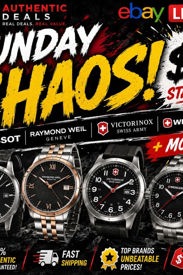 SUNDAY CHAOS! TISSOT, RAYMOND WEIL, VICTORINOX, WENGER + MORE! $1 STARTS!!!