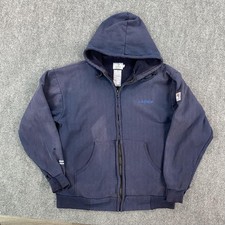 Tyndale FR Hoodie Mens Large Blue Flame Resistant LADWP FR USA Full Zip Jacket