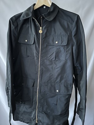 FAY Made In Italy Women Black Nylon Jacket Zip Front Size Large