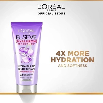 2Bottle L Oréal Paris ELSEVE Hyaluron Filling Hair Treatment Night Cream 150ml