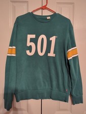 LEVIS 501 GRAPHIC CREWNECK PRINTED SWEATSHIRT 384230034 GREEN MENS SIZE M,L,XL