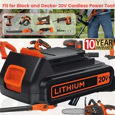 2.0Ah for Black and Decker 20V Lithium-Ion Max Battery 20 Volt LBXR20 LBXR2020