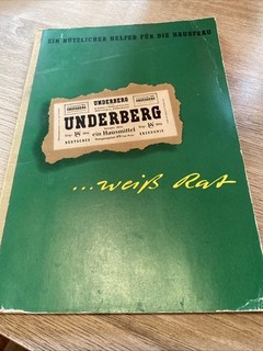 Underberg Weiß RAT. 3. Auflage 1957. Ein Nützlicher Helfer für Die Hausfrau
