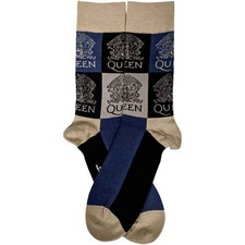 Queen Classic Crest Blocks Womens Ankle Socks Size One Size