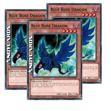 BLUE ROSE DRAGON 3x • (Blauer rosa Drache) • Common • L5DD ENA05 • 1Ed • Yugioh!