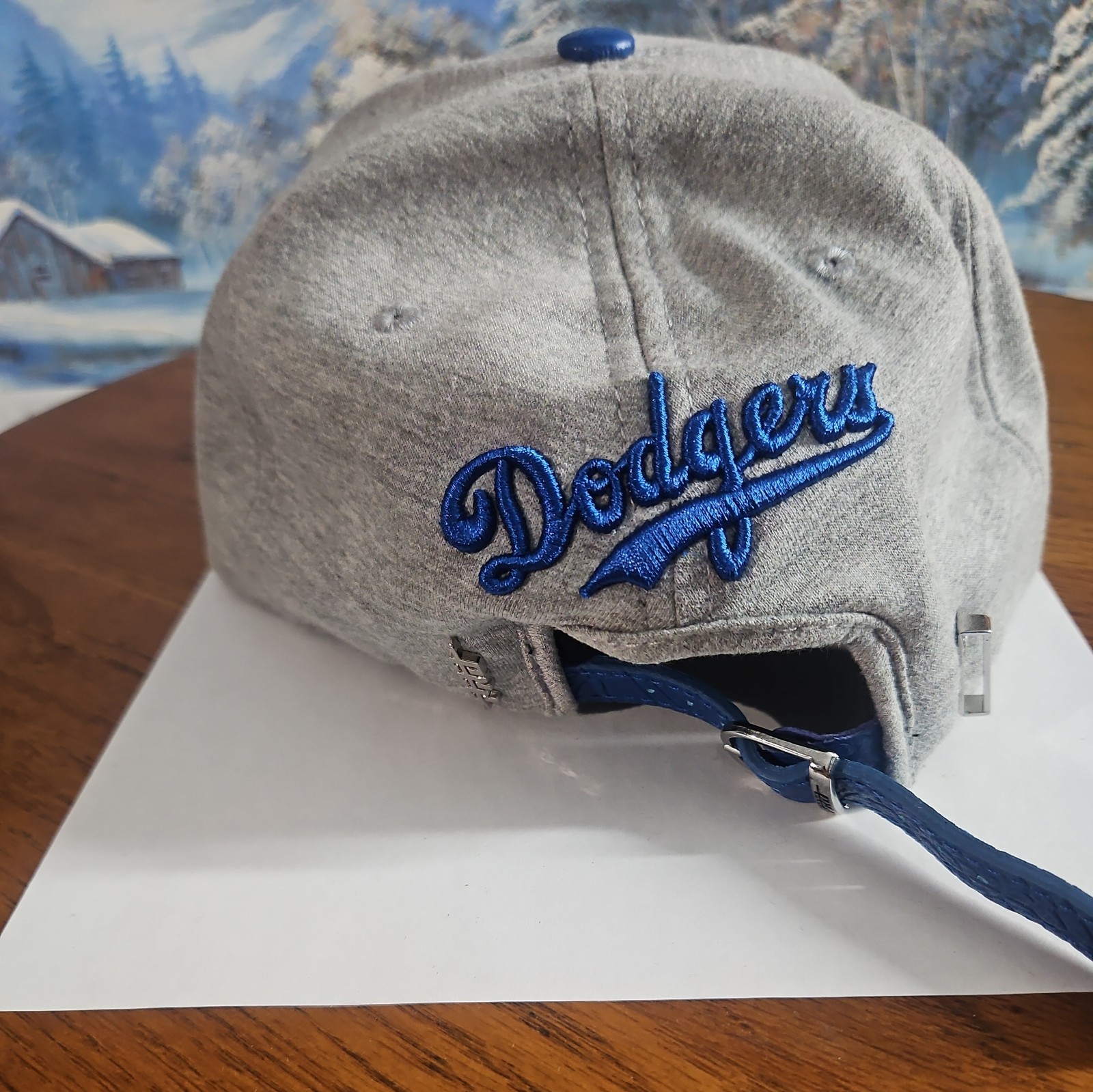 Brooklyn Dodgers SCRIPT STRAPBACK Grey Royal Hat … - image 5