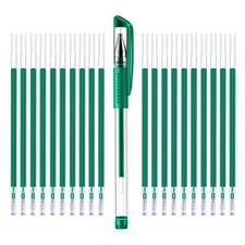 Heat Erasable Fabric Pen with 20 Refills for Tailors Sewing, Quilting adn Cra...