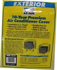 A/C Safe Fleece-Lined Vinyl Exterior Cover for Medium Window Air Conditioners