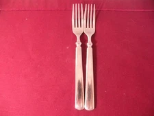 Set Of 2 Dinner Forks EMPIRE Martha Stewart Essentials MSE Stainless 8 1/8"
