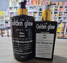 Golden Glow Active White Plus Gluta Shower Bath, Extra Brightening Lotion Spf 20