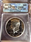 2007-S Kennedy Half Dollar Silver PR70 DCAM ICG