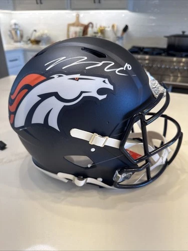 Bo Nix Signed Denver Broncos Full Size Authentic Helmet Beckett Certified (COA)