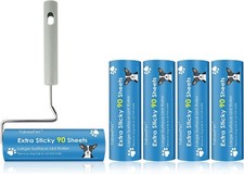 Extra Sticky Large Surface Lint Roller, 6.3'' Giant Lint Roller for Pet Hair,