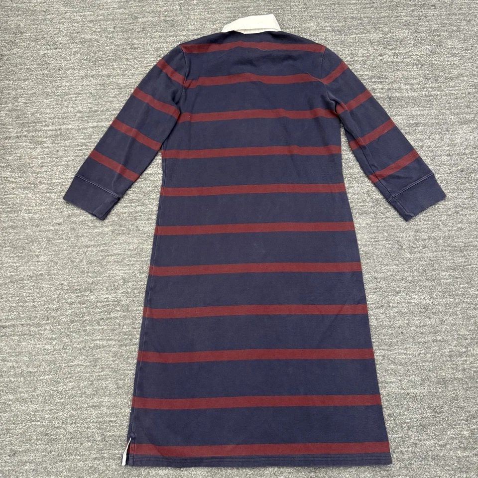 Ralph Lauren Rugby Shirt Dress Women Large Stripe Preppy Old Money Faded 90s Y2K - Image 2 of 4