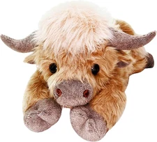 20" | 4 Pounds Highland Cow Weighted Stuffed Animals with Unscented Microwavable