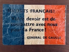 Rare Shipping Tractor From Dakar 1940 General De Gaulle Resistance WW2 NAVY