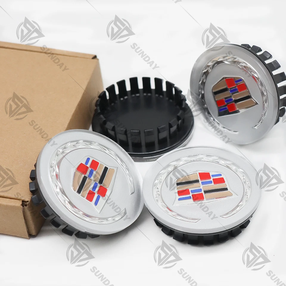 Set of 4 Wheel Center Caps 9597375 9595439 For DTS SRX CTS ATS XTS Hubcaps Foto 2 de 4