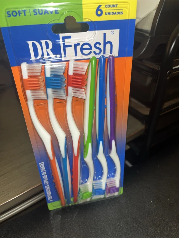 Escova de Dentes Dr. Fresh Pacote com 6 Multicolorida "SOFT" - Imagem 4 de 4