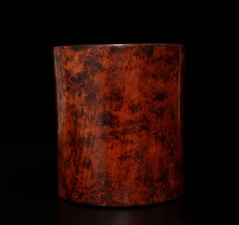 Antigua maceta china de madera Huanghuali Foto 2 de 4