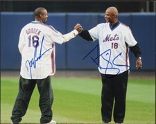 2008 DARRYL STRAWBERRY & DWIGHT “DOC” GOODEN DUAL SIGNED PHOTO 8x10 METS LEGENDS