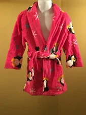 Dream factory girls penguin Plush robe pink xs